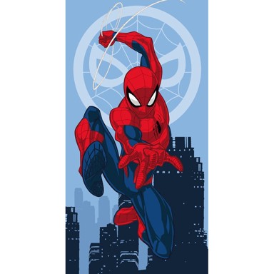 JERRY FABRICS Crveni/plavi pamučan dječji ručnik, 70x140 cm Spider-man "Jump"